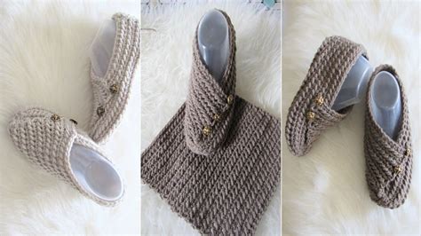 Easy Folded Slippers Crochet Tutorial Crochet Home F97