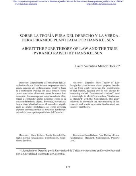 sobre la teoría pura del derecho y la verda dera pirámide