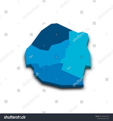 Eswatini Political Map Of Administrative Royalty Free Stock Vector