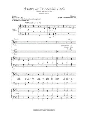 Hymn Of Thanksgiving Sheet Music Arrangement Available Instantly