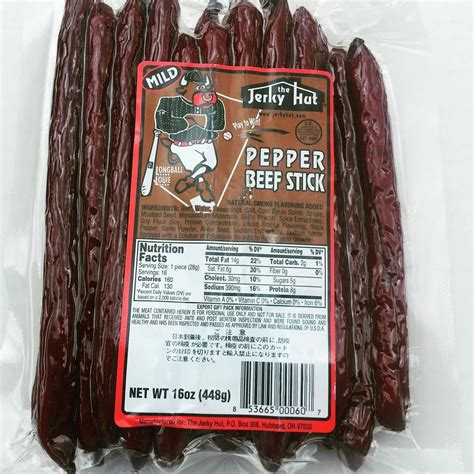 Jerky Hut Mild Peppered Beef Sticks 1 Lb