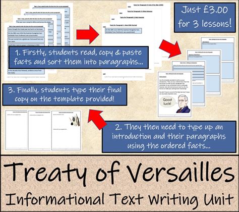 Uks Treaty Of Versailles Informational Text Writing Unit Digital