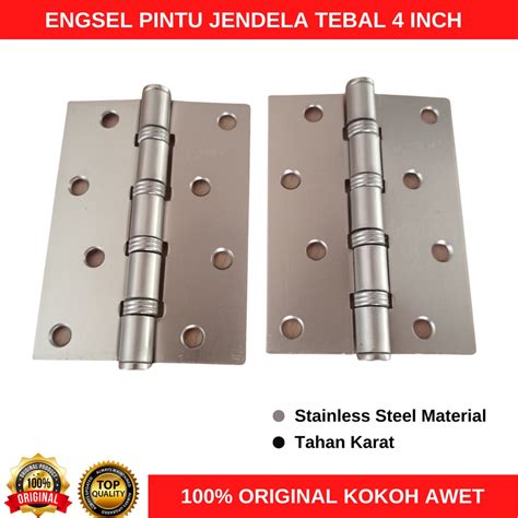 Jual Engsel Pintu Jendela Tebal 4 Inch Stainless Gomeo Engsel Pintu