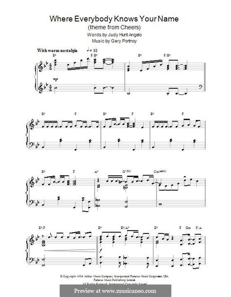 20+ Cheers theme song piano sheet music ideas · Music Note Download