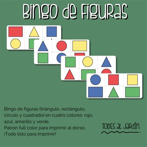 Bingo De Figuras Geom Tricas Todes Al Jardin