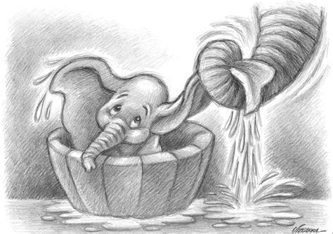 Dumbo S Bath Time Original Drawing Joan Vizcarra Signed Catawiki