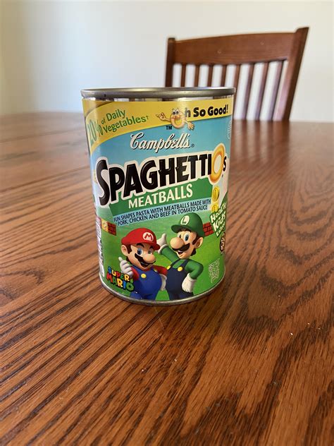 Mario Bros Themed Spaghettios Rmildlyinteresting