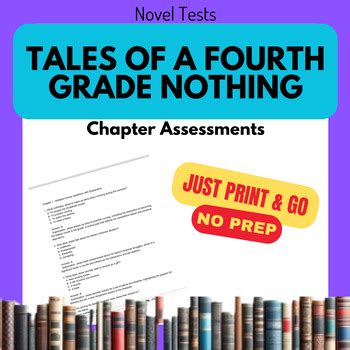 Tales Of A Fourth Grade Nothing Chapter Quizzes Tests No Prep Q