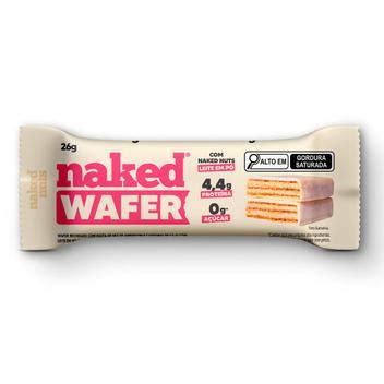 Naked Bites Wafer Whey Protein Sabor Chocolate Branco 26g Naked