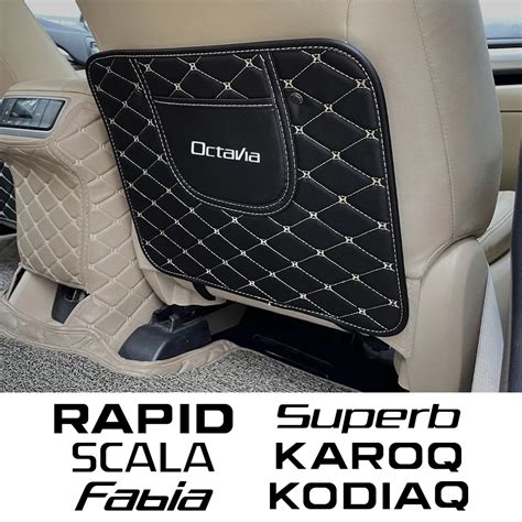 Pcs Car Seat Anti Kick Pad Auto Accessories For Skoda Octavia Fabia