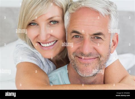 Closeup Of A Loving Mature Couple In Bed Stock Photo Alamy