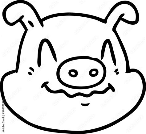 cartoon pig face Stock Vector | Adobe Stock