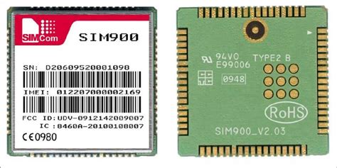 0912142009007 Quad Band Gsmgprs Module Label Diagram Shanghai Simcom