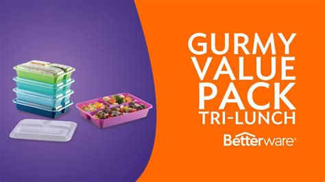 Gurmy Value Pack Tri Lunch Betterware Youtube