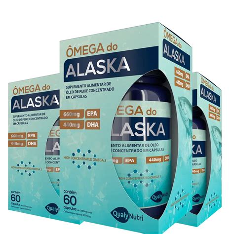 Kit Uni Omega Do Alaska Mg Epa Dha C Ps Qualynutri