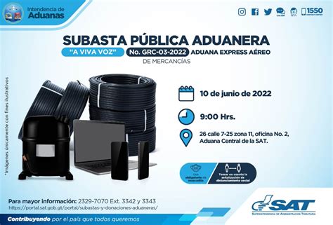 SAT Guatemala On Twitter Te Invitamos A Participar En La Subasta