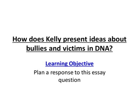 Dna By Dennis Kelly Teaching Resources