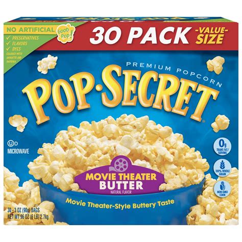 Pop Secret Microwave Popcorn Movie Theater Butter Oz Ct