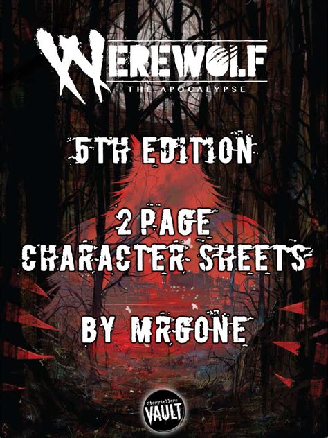 MrGone's Werewolf the Apocalypse Fifth Edition 2-Page Character Sheets - White Wolf ...