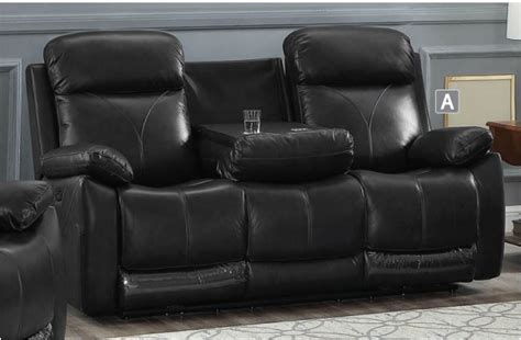 Real Leather Power Reclining Sofa | Cabinets Matttroy