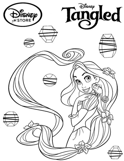 Tangled Lanterns Coloring Pages Sketch Coloring Page