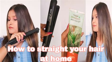 How To Straighten Your Hair At Home Flat Iron Straightener Use