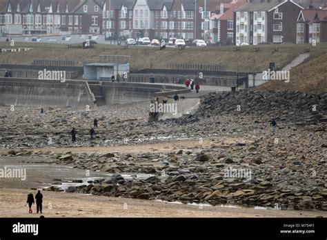 Whitley Bay Beach After The Beast From The East Storm Washed Large