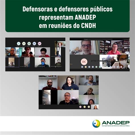 Defensoras E Defensores P Blicos Representam Anadep Em Reuni Es Do Cndh