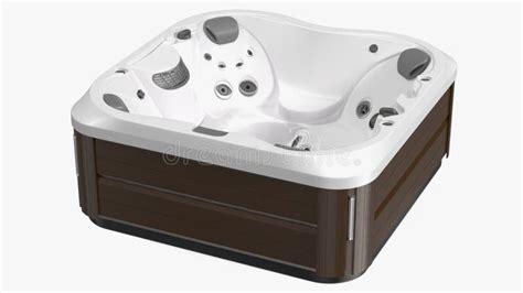 Outdoor Relaxation Hot Tub With Multiple Jets Stock Image Image Of