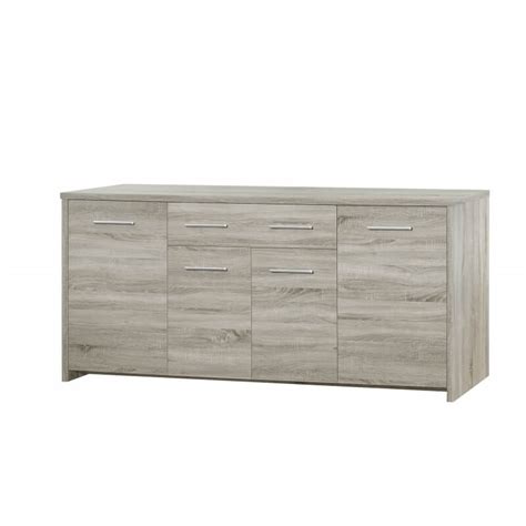 Buffet Bahut Contemporain Cm Coloris Ch Ne Gris Vigo