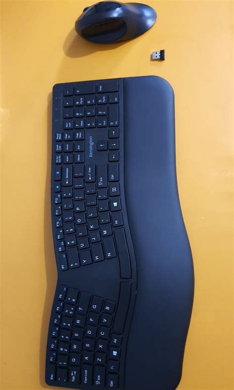 Ergonomic keyboard KENSINGTON Pro Fit Ergo Wireless Keyboard And Mouse Set, Computers & Tech ...