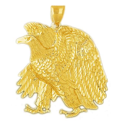 K Gold Mm Proud Eagle Pendant