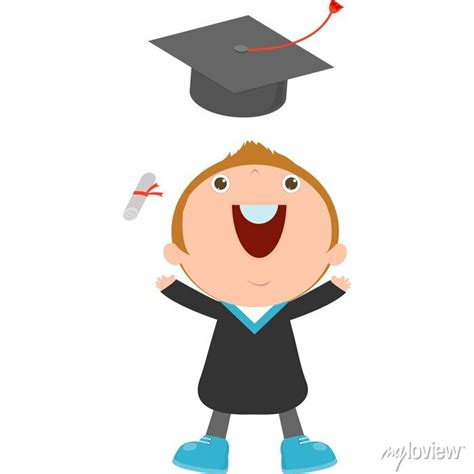 Graduation kids, happy child graduates, happy kids jumping, graduates ...