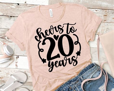 Cheers To 20 Years Svg 20th Birthday Svg Hello 20 Svg 20 Etsy