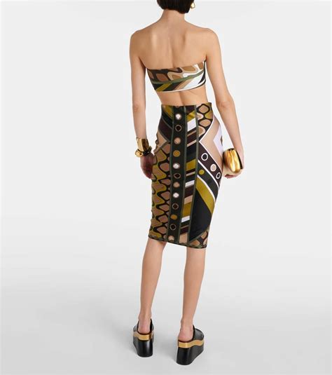 Pucci Vivara Printed Pencil Skirt Emilio Pucci