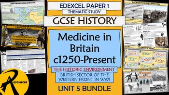 Gcse History Medicine In Britain Unit Western Front Bundle