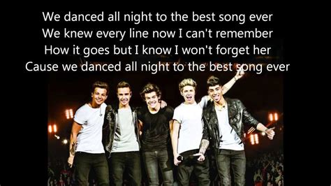 One Direction Best Song Ever Lyrics Youtube