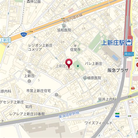 大阪府大阪市東淀川区上新庄2－12－5 の地図 Mapfan