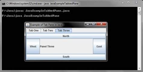 JTabbedPane Java Example