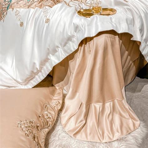 Champagne Duvet Cover Set Luxury Designer Bedding Set