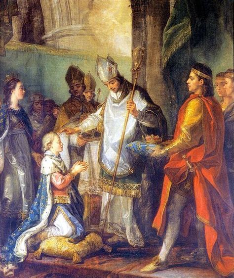 Représentation Du Sacre De Louis Ix Saint Louis Roi De France