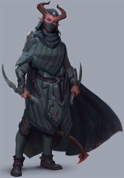 Tiefling Assassin Dungeons And Dragons Characters Fantasy Character Design Pathfinder Character