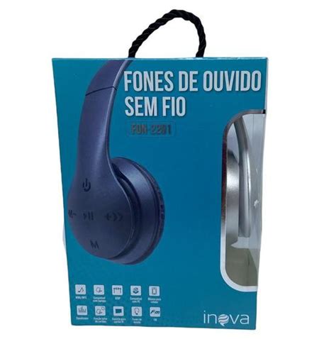 Kit Fone De Ouvido Bluetooth Sem Fio Headphone Fon Inova