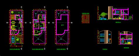 Vivienda Unifamiliar En AutoCAD Librería CAD