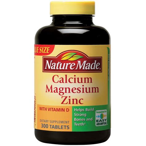 Nature Made Magnesium And Zinc With Vitamin D Calcium Supplement For