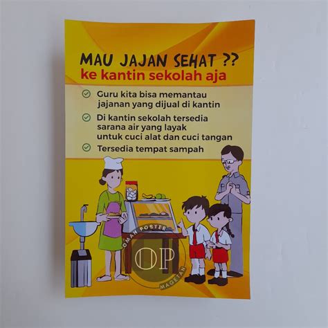 Jual Poster Jajanan Sehat Poster Kantin Sekolah Sehat Jajanan Sehat