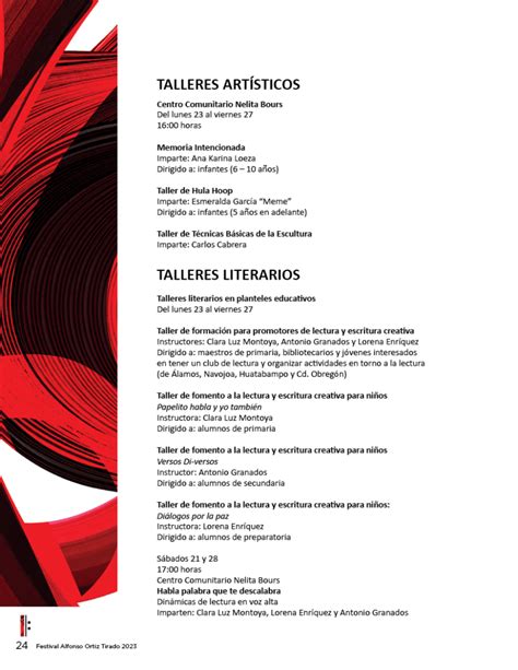 Faot Este Es El Programa Completo Del Festival Alfonso Ortiz