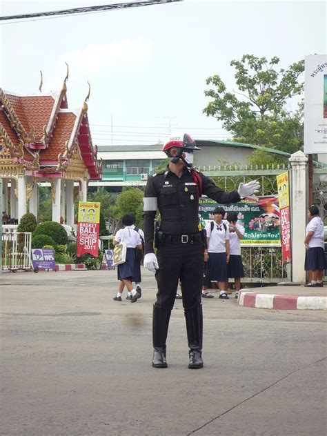 Royal Thai Police Police Traffic Police Men In Uniform