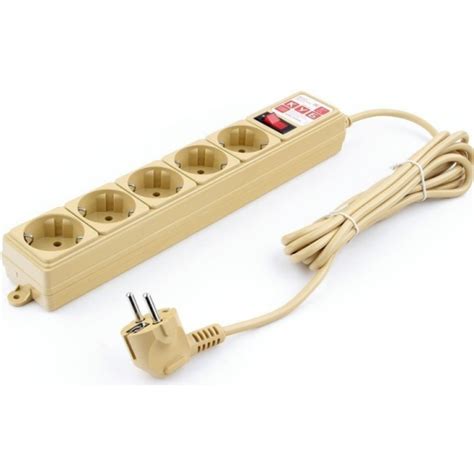 Сетевой фильтр Power Cube 3 м 5 розеток 10А (бежевый) (SPG-MXTR-12 ...