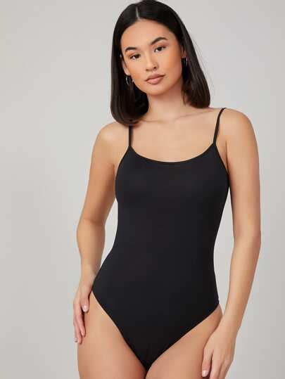 Search SHEIN BASICS Form Fitted Solid Bodysuit SHEIN UK